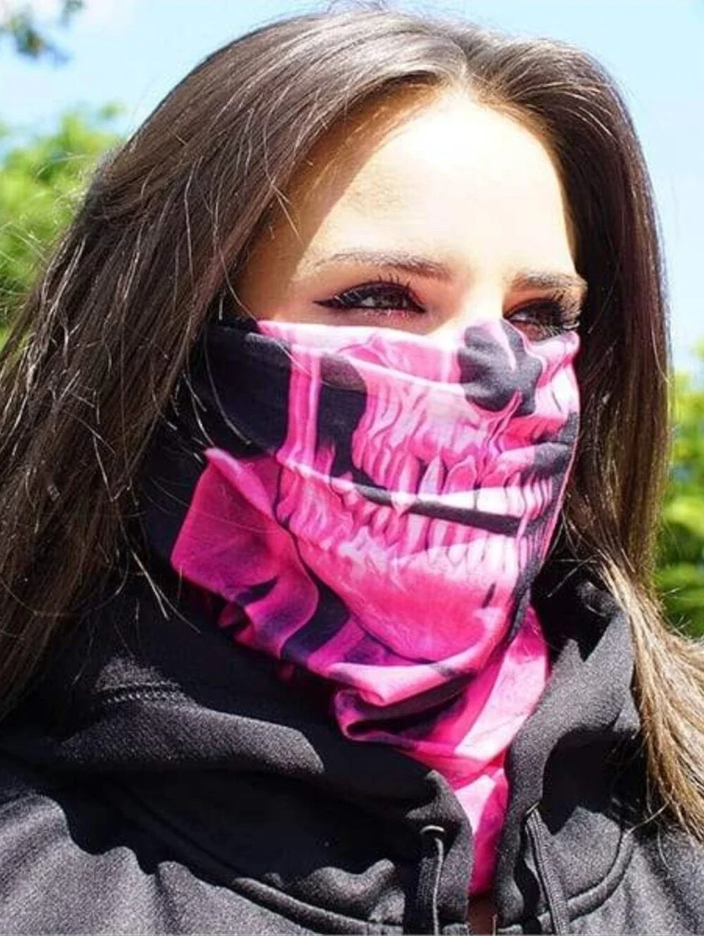 Salty Armour Pink Crow Skull Face Shield
